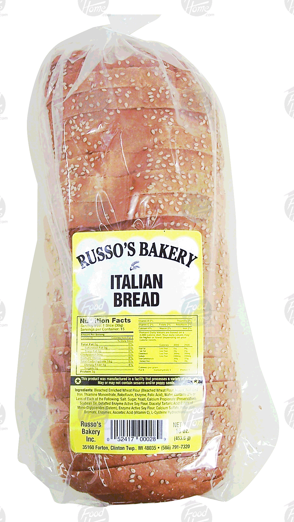 Russo's Bakery  sliced italian bread Full-Size Picture